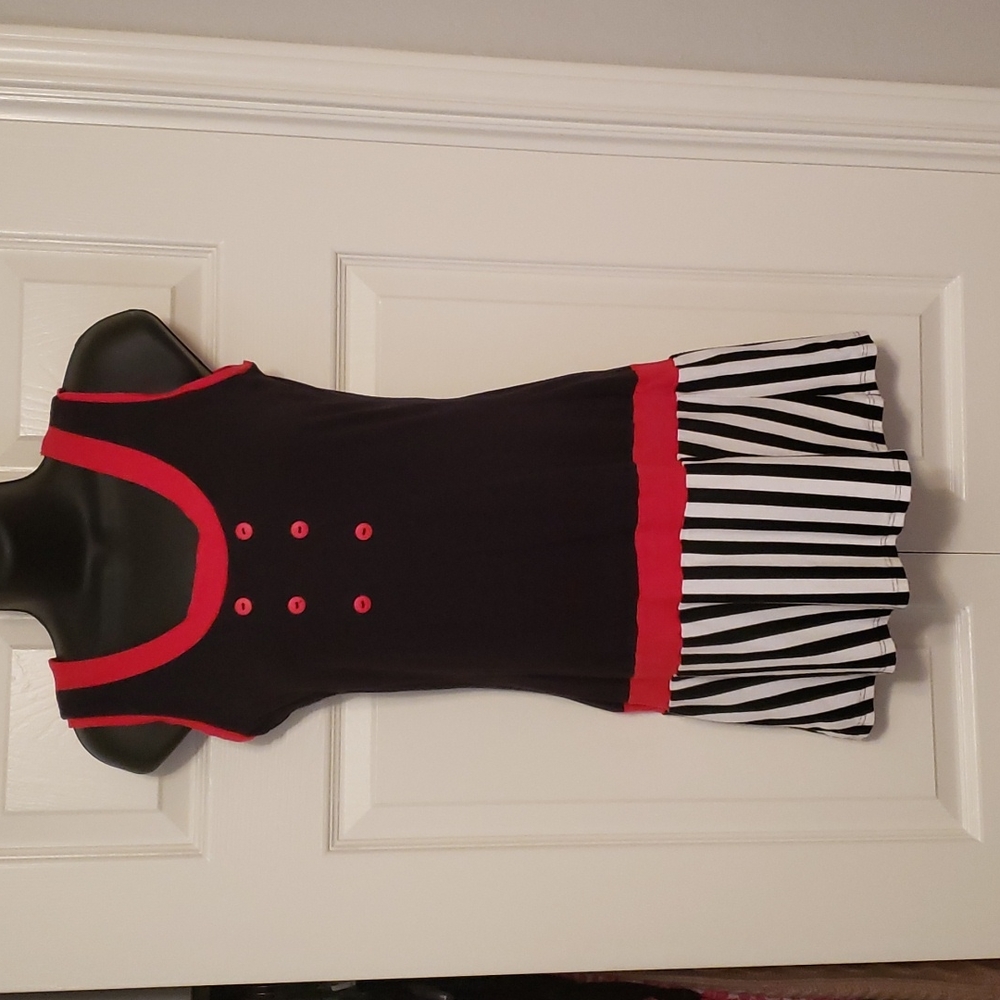 Too Fast striped sailor mini dress